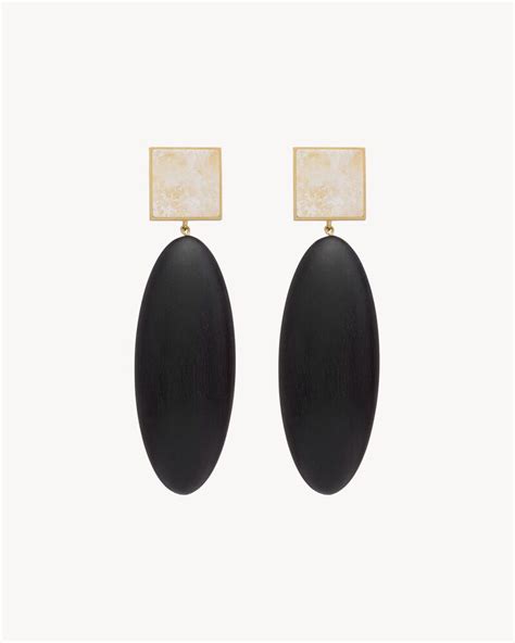 ysl square earrings